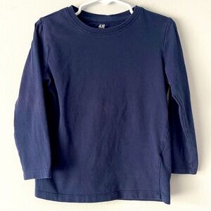 H&M Kids Long Sleeve Navy Blue Shirt Size 4T - 6